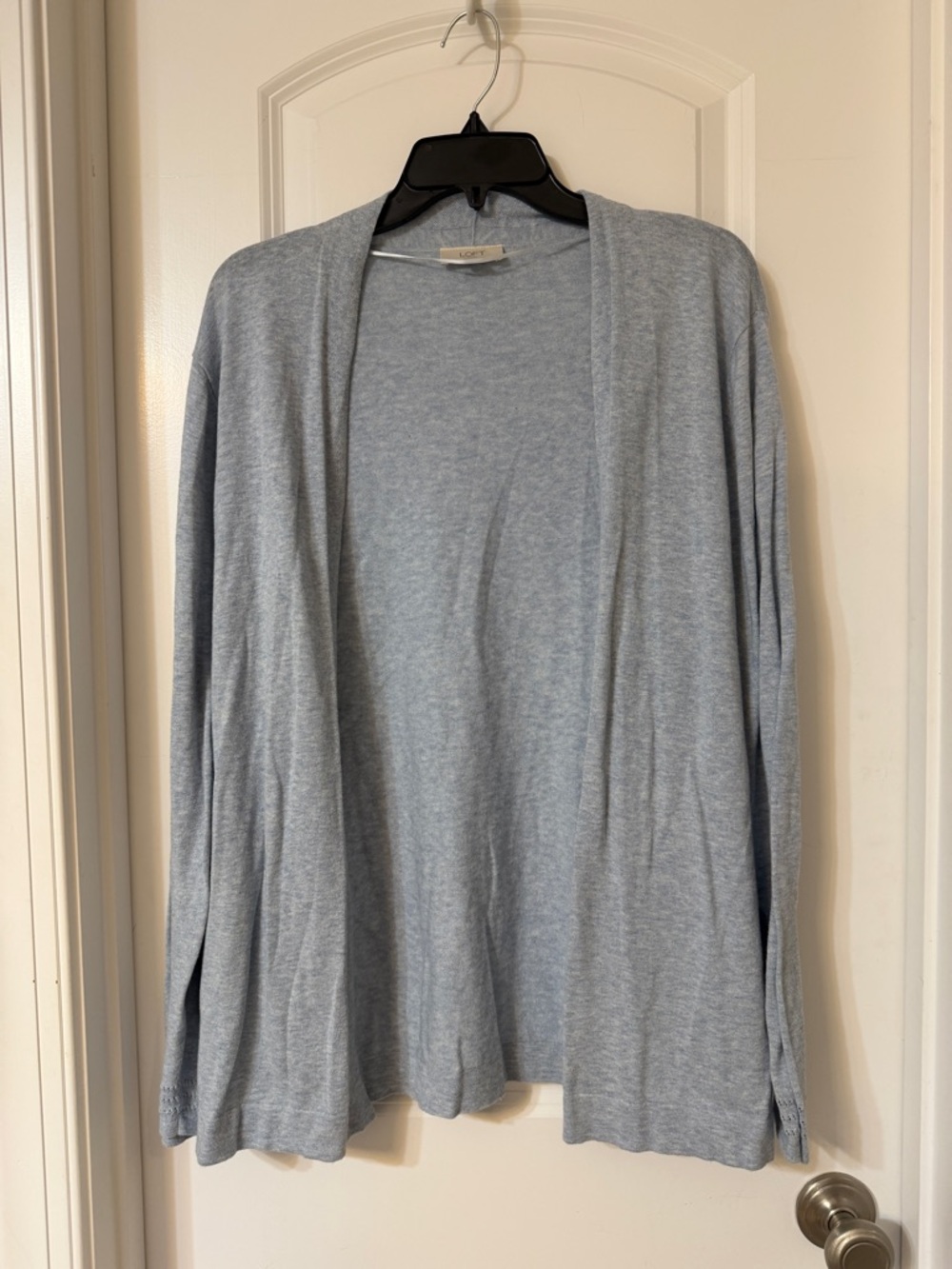 LOFT Light Blue Open Front Cardigan